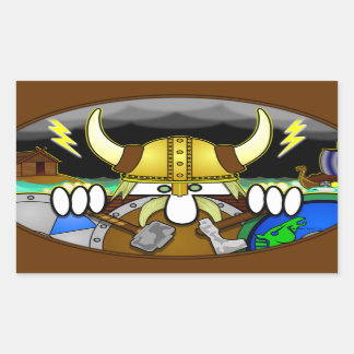 Rectangulaire Sticker Viking Kilroy