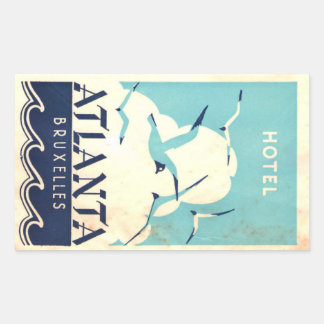 Rectangulaire Sticker vintage Hotel & Travel