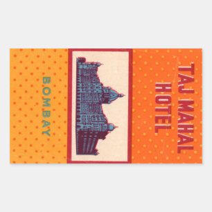 Rectangulaire Sticker vintage Hotel & Travel