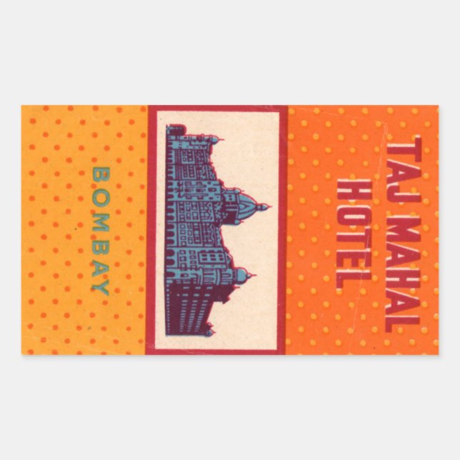 Rectangulaire Sticker vintage Hotel & Travel (Devant)