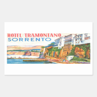 Rectangulaire Sticker vintage Hotel & Travel
