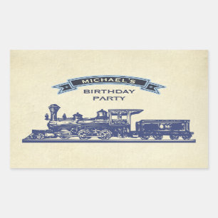 Rectangulaire Sticker vintage pour la partie Anniversaire de enf