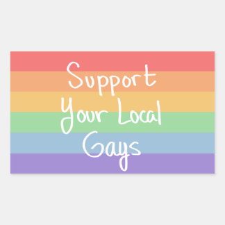 Rectangulaire Support de votre sticker Gays local