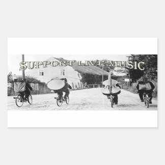 Rectangulaire Support Sticker Live Local Music