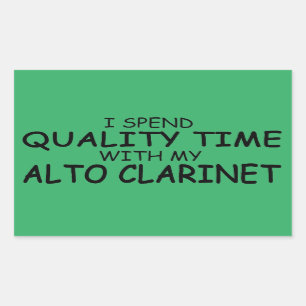 Rectangulaire Temps de qualité Alto Clarinet Sticker rectangulai