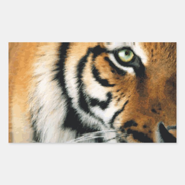 Rectangulaire Tigre 2 - Sticker (Devant)