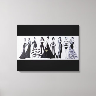 Rectangular canvas Blk & Wht Fashion Print