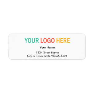 Rectangular company business logo return address