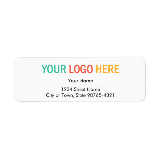 Rectangular company business logo return address