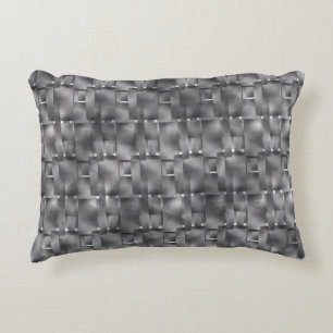 Rectangular formats of grey color and dark spots accent pillow