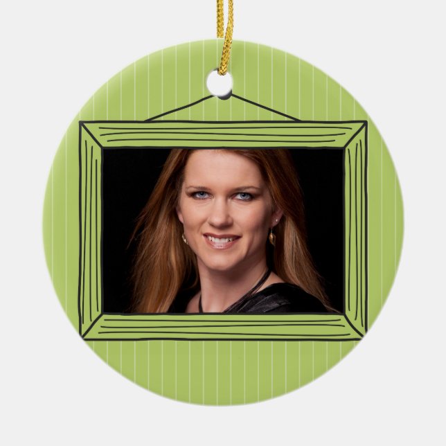 Rectangular handdrawn picture frame ceramic ornament (Front)