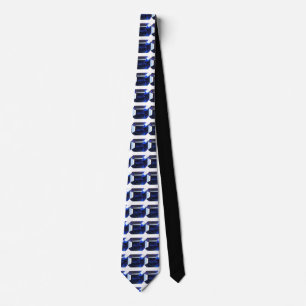 Rectangular Sapphire Blue Tie