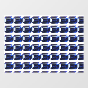 Rectangular Sapphire Blue Window Cling