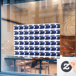 Rectangular Sapphire Blue Window Cling