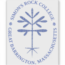 Rectangular Vinyl Blue Seal Decal