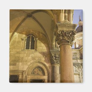 Rector's Palace Arches with Dubrovnik Cathedral Magnet