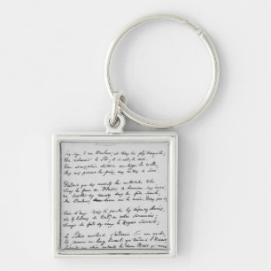 Recueillement', signed sonnet, 1861 keychain