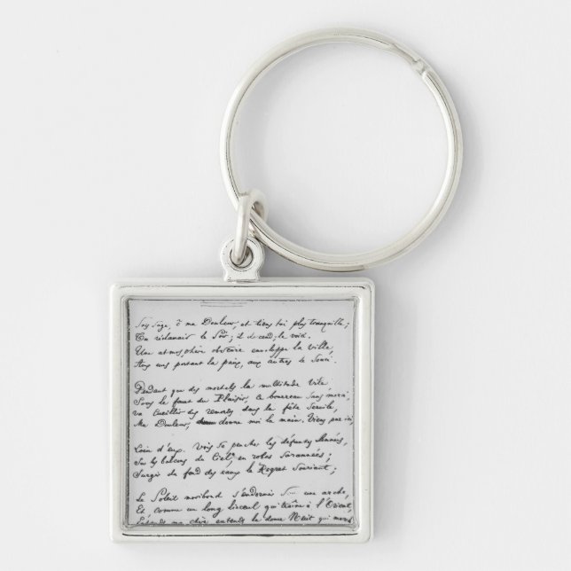 Recueillement', signed sonnet, 1861 keychain (Front)