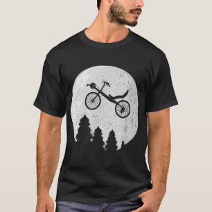 Recumbent Bicycle On Moon Ride Vintage Recumbent B T-Shirt