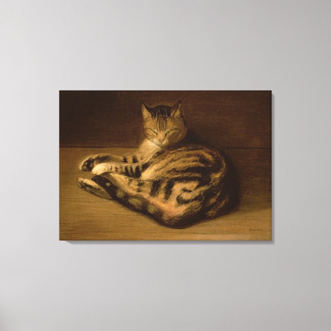 Recumbent Cat, 1898 Canvas Print (Front)