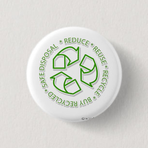 recycle 1 inch round button