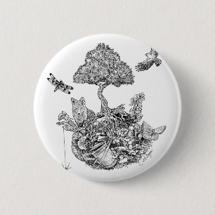 Recycle 2 Inch Round Button