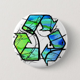 Recycle 2 Inch Round Button