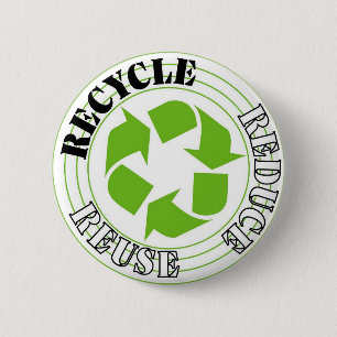 Recycle 2 Inch Round Button