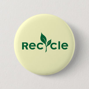 Recycle 2 Inch Round Button