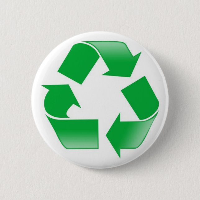 Recycle 2 Inch Round Button (Front)