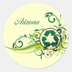 Recycle Arizona Classic Round Sticker