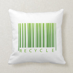 recycle barcode graphic.png throw pillow