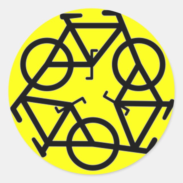 Recycle Bicycle Logo Symbol Classic Round Sticker (Front)