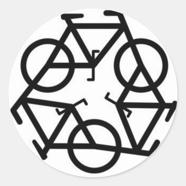 Recycle Bicycle Logo Symbol Classic Round Sticker (Front)