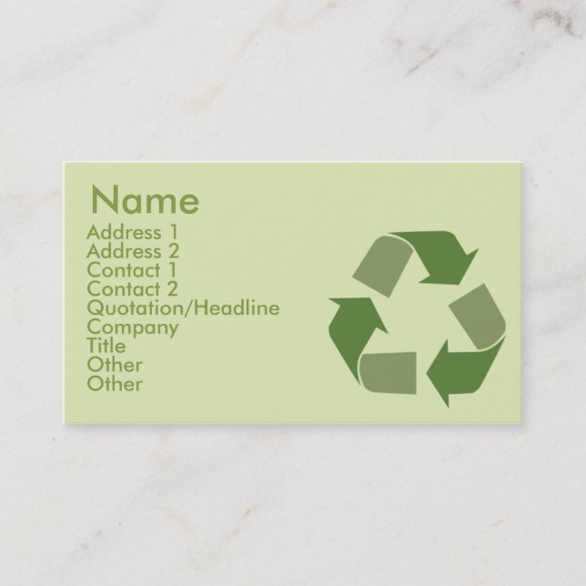 Recycle - Business Card (Front)