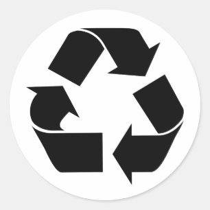 recycle classic round sticker