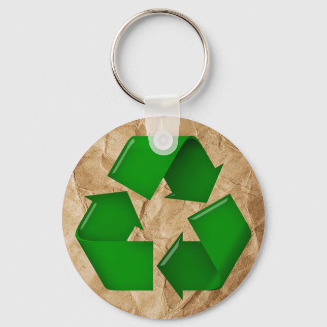 Recycle - Crumpled Paper Keychain (Front)