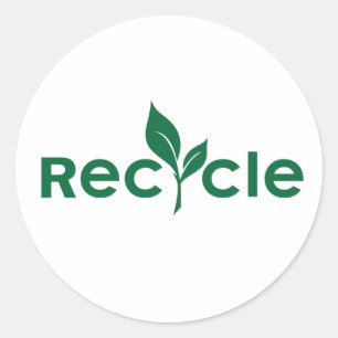 Recycle - devenez écolo grand autocollant