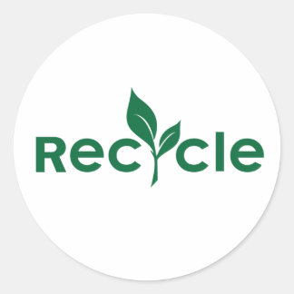 Recycle - devenez écolo grand autocollant