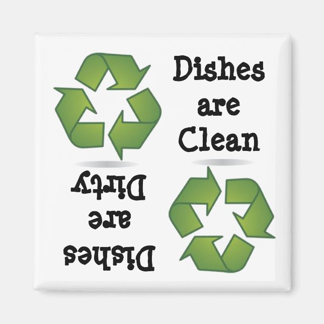 Recycle Dishwasher Magnet (Front)