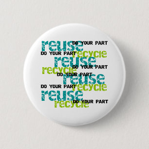 Recycle Do Your Part 2 Inch Round Button