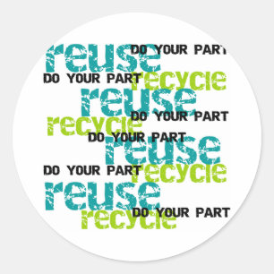 Recycle Do Your Part Classic Round Sticker