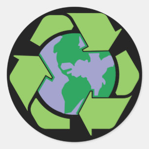 Recycle Earth Classic Round Sticker