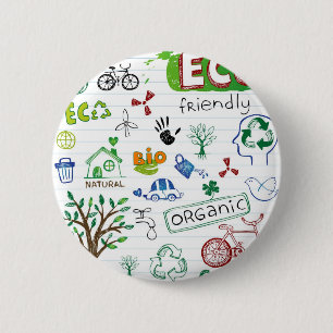 Recycle Eco Friendly 2 Inch Round Button