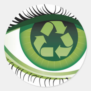Recycle Eye Classic Round Sticker