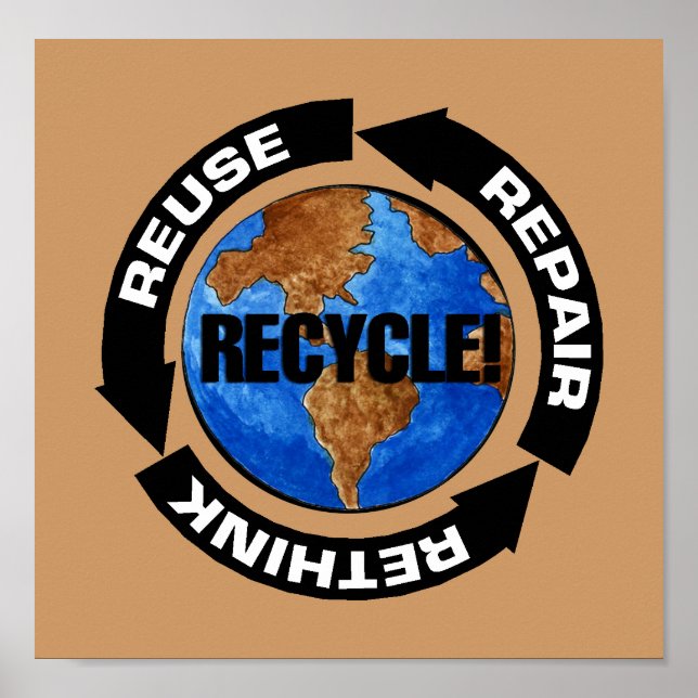 Recycle For Earth Day Poster (Front)
