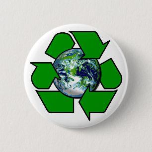 Recycle for Planet Earth 2 Inch Round Button