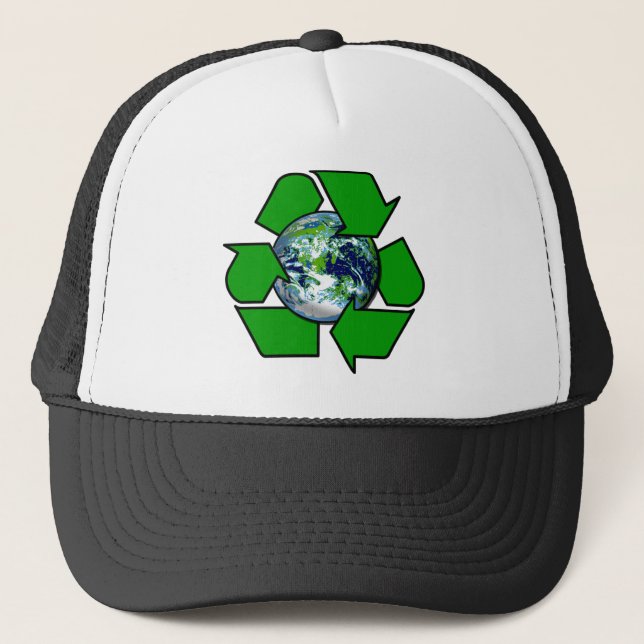 Recycle for Planet Earth Trucker Hat (Front)