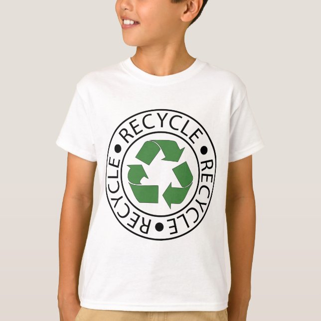 Recycle Green Ceter Logo T-Shirt (Front)