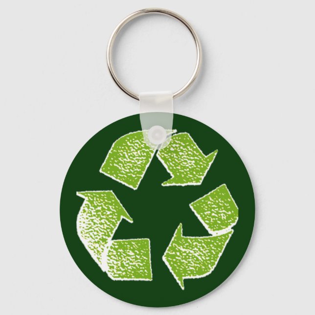 recycle green sign keychain (Front)